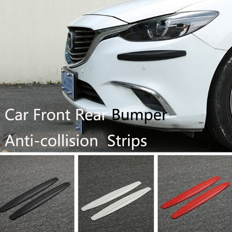 4 Pairs Car Front Rear Bumper Anti-Collision And Anti-Scratch Strips Body Scratch Decoration Stickers, Color: White - In Car by buy2fix | Online Shopping UK | buy2fix