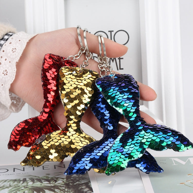 10 PCS Reflective Mermaid Keychain Sequins Mermaid Tail Accessories Car Luggage Pendant(Colorful 33) - In Car by buy2fix | Online Shopping UK | buy2fix