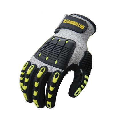 ROTOSAFETY RZT-HFZ20 Shock-Proof Anti-Smashing Anti-Cutting Anti-Collision Gloves TPR Mechanical Maintenance Fire Rescue Miners Mining Anti-Stab Gloves, Size: M - Workplace Safety Supplies by buy2fix | Online Shopping UK | buy2fix