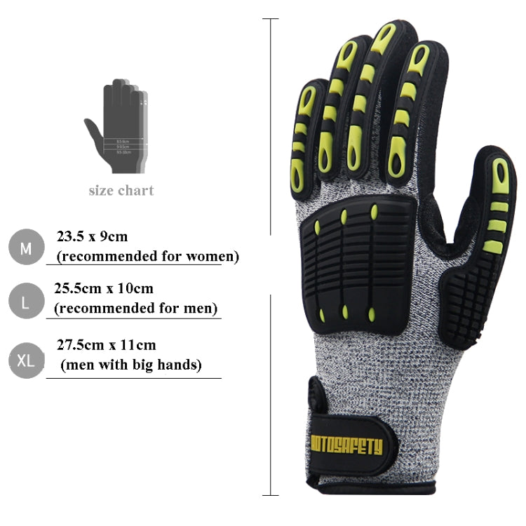 ROTOSAFETY RZT-HFZ20 Shock-Proof Anti-Smashing Anti-Cutting Anti-Collision Gloves TPR Mechanical Maintenance Fire Rescue Miners Mining Anti-Stab Gloves, Size: L - Workplace Safety Supplies by buy2fix | Online Shopping UK | buy2fix