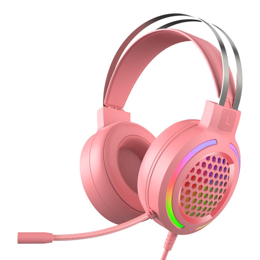 FOREV G99 USB RGBHead-Mounted Wired Headset With Microphone, Style: Standard Version  (Colorful Light Pink) - Multimedia Headset by FOREV | Online Shopping UK | buy2fix