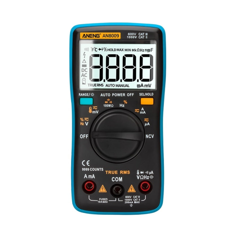 ANENG AN8009 NVC Digital Display Multimeter, Specification: Standard(Blue) - Current & Voltage Tester by ANENG | Online Shopping UK | buy2fix