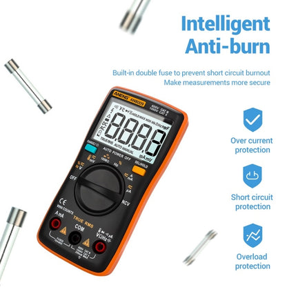 ANENG AN8009 NVC Digital Display Multimeter, Specification: Standard with Cable(Black) - Consumer Electronics by ANENG | Online Shopping UK | buy2fix