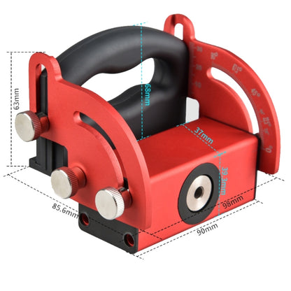 Aluminum Alloy Woodworking Inclined Hole Locator Punching Locator(Red) - Clamps by buy2fix | Online Shopping UK | buy2fix