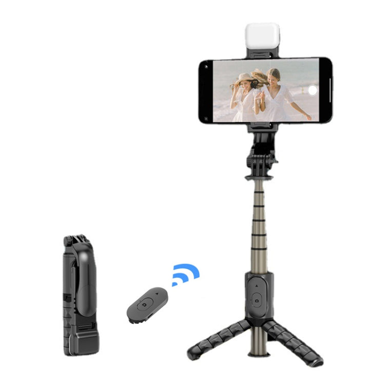 Mini Selfie Stick Integrated Multifunctional Bluetooth Selfie, Specification: Q10S 70cm With Fill Light - Consumer Electronics by buy2fix | Online Shopping UK | buy2fix