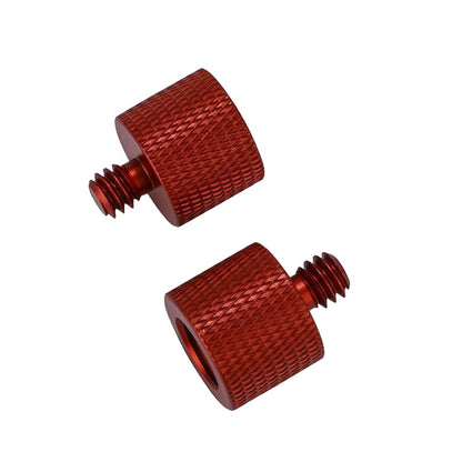 10 PCS Screw Adapter 3/8 Female to 1/4 Male  Screw(Red) - Camera Accessories by buy2fix | Online Shopping UK | buy2fix