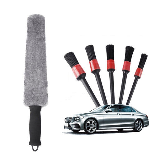 Car Air Outlet Cleaning Brush Interior Cleaning Tool, Style: Ruler Brush+5 PCS Brush - In Car by buy2fix | Online Shopping UK | buy2fix