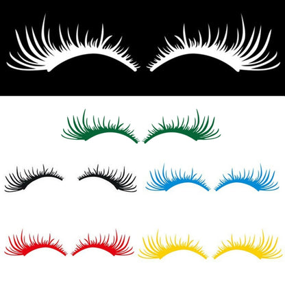 5 Pairs Car Big Lamp Eyebrow Sticker Sexy Eye Eyelash Car Sticker(Blue) - In Car by buy2fix | Online Shopping UK | buy2fix