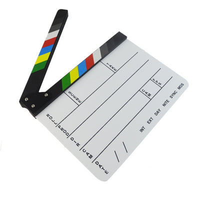 30 X 25cm English Colorful Acrylic Clapperboard TV Film Movie Clapper Board - Camera Accessories by buy2fix | Online Shopping UK | buy2fix