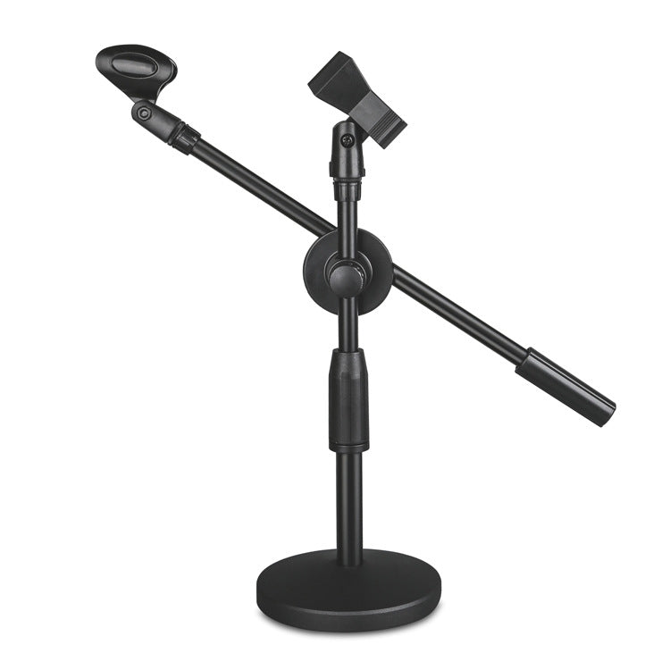 LKT-300 30-65cm Full Metal Disc Base Dual Microphone Stand,Size: 160mm Base - Consumer Electronics by buy2fix | Online Shopping UK | buy2fix