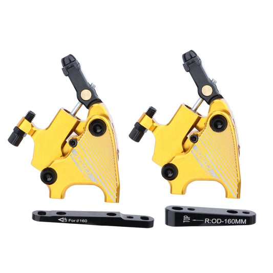 1 Pair IIIPRO Flat Mount Road Calipers Bilateral Brakes(Gold) - Outdoor & Sports by IIIPRO | Online Shopping UK | buy2fix