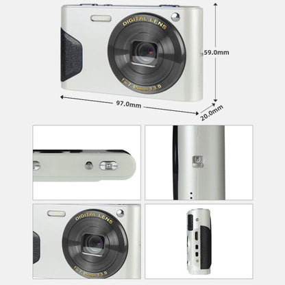 C8 4K  2.7-inch LCD Screen HD Digital Camera Retro Camera,Version: 48W Upgraded Version Black - Consumer Electronics by buy2fix | Online Shopping UK | buy2fix