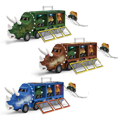 Dinosaur Transporter Light Portable Dtorage Container Car Children Toys Case(Blue) - Model Toys by buy2fix | Online Shopping UK | buy2fix