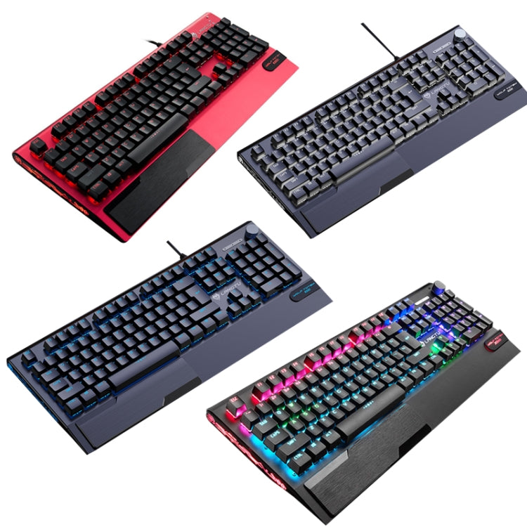 LANGTU K1000 104 Keys Luminous Wired Keyboard, Cable Length: 1.5m(Black Black Shaft Ice Blue Light) - Wired Keyboard by LANGTU | Online Shopping UK | buy2fix