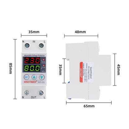 SINOTIMER SVP-916 Adjustable Self-resetting Over-voltage Under-voltage Protector, Current: 80A - Consumer Electronics by SINOTIMER | Online Shopping UK | buy2fix