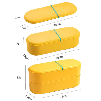 Household Battery Storage Box Data Cable Charger Storage Organizer Box, Color: Yellow Double Layer - Storage Boxes by buy2fix | Online Shopping UK | buy2fix