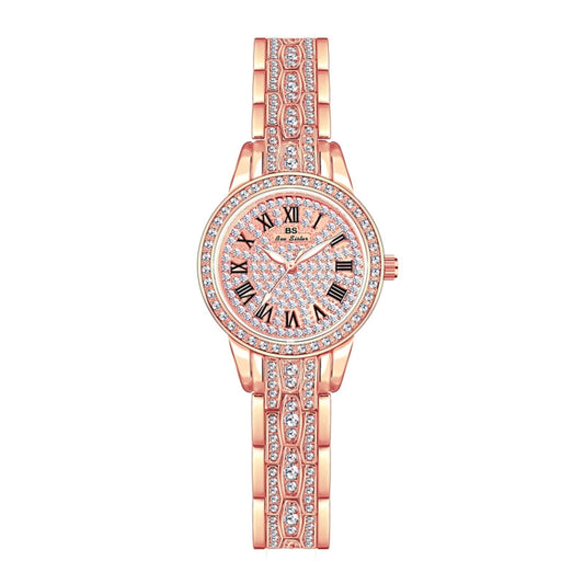 BS Bee Sister  FA1501 Ladies Diamond Watch Chain Watch(Rose Gold) - Bracelet Watches by buy2fix | Online Shopping UK | buy2fix