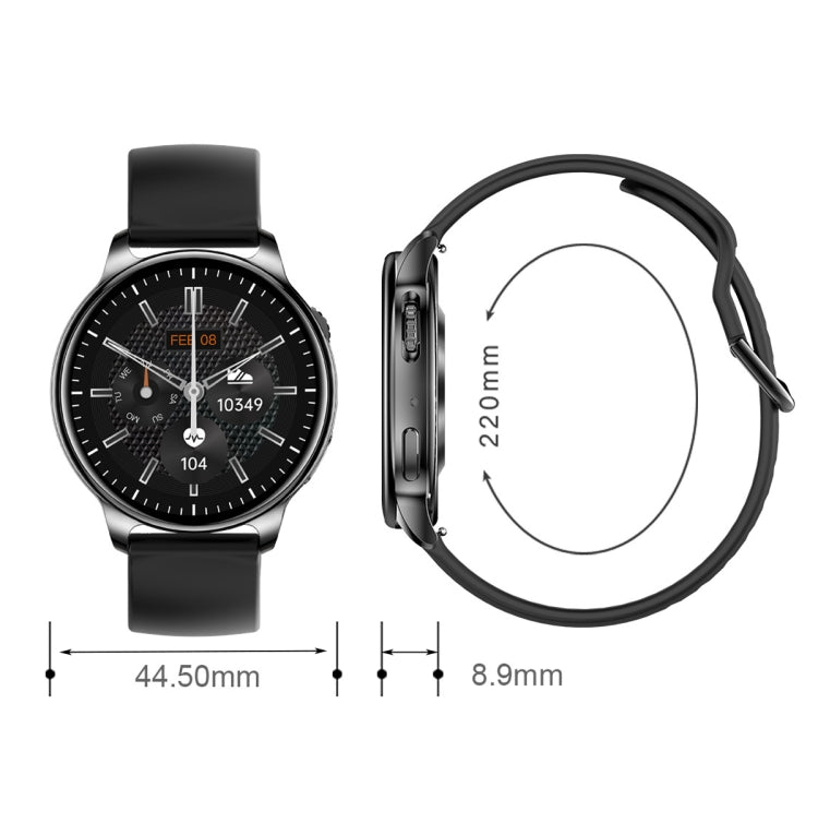 Wearkey Y22 1.32 Inch Bluetooth Calling Smart Watch with Rotary Button(Black) - Smart Wear by Wearkey | Online Shopping UK | buy2fix