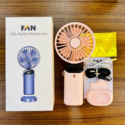 USB Handheld Digital Display Folding Aromatherapy Fan, Battery Capacity: 3000mAh(N15 Dark Green) - Consumer Electronics by buy2fix | Online Shopping UK | buy2fix