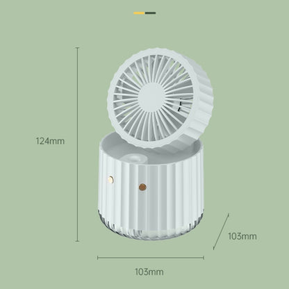 PW01 USB Water Cooling Mini Fan Desktop Turbo LED Spray Humidifying Air Cooler(White) - Consumer Electronics by buy2fix | Online Shopping UK | buy2fix