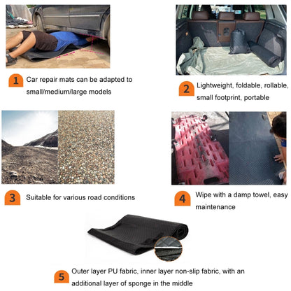 Portable Non-slip Car Repair Reclining Pad(Black) - In Car by buy2fix | Online Shopping UK | buy2fix