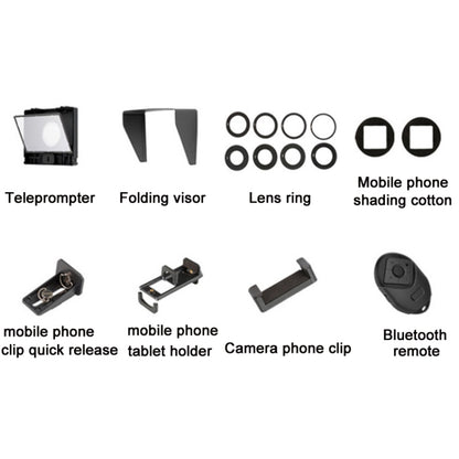 Portable Camera SLR Photography Large Screen Teleprompter(Black) - Camera Accessories by buy2fix | Online Shopping UK | buy2fix