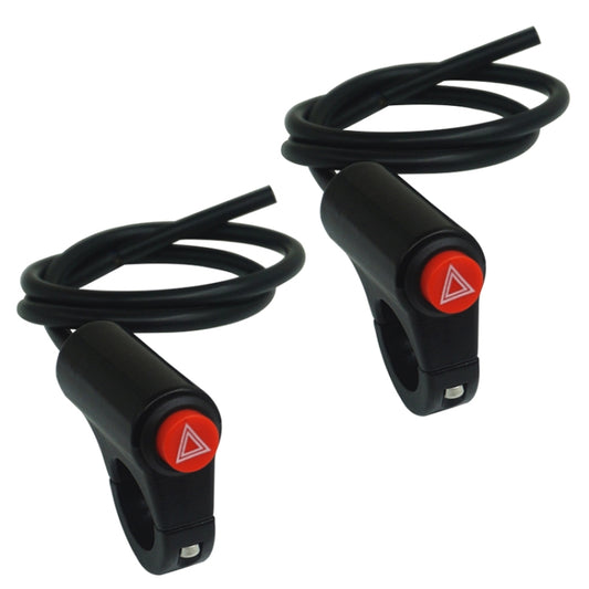 2PCS KG-037E Motorcycle Double Flash Warning Switch Retrofit Accessories - In Car by buy2fix | Online Shopping UK | buy2fix
