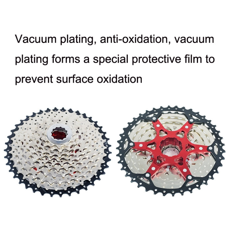 VG Sports Split Mountain Bike Lightweight Cassette Flywheel, Style: 10 Speed 42T (Silver) - Outdoor & Sports by VG Sports | Online Shopping UK | buy2fix