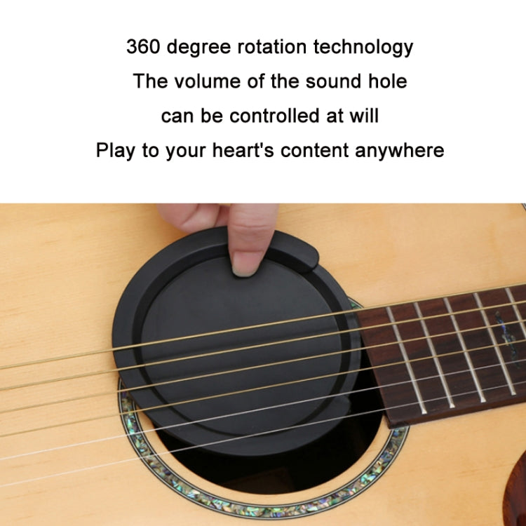 Silicone Folk Acoustic Guitar Sound Hole Cover Guitar Anti-whistle Mute(For 41/42 inches) - Stringed Instruments by buy2fix | Online Shopping UK | buy2fix