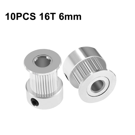 10 PCS GT2 3D Printer Synchronous Wheel Transmission Leather Pulley, Specification: 16 Tooth 6mm - Consumer Electronics by buy2fix | Online Shopping UK | buy2fix