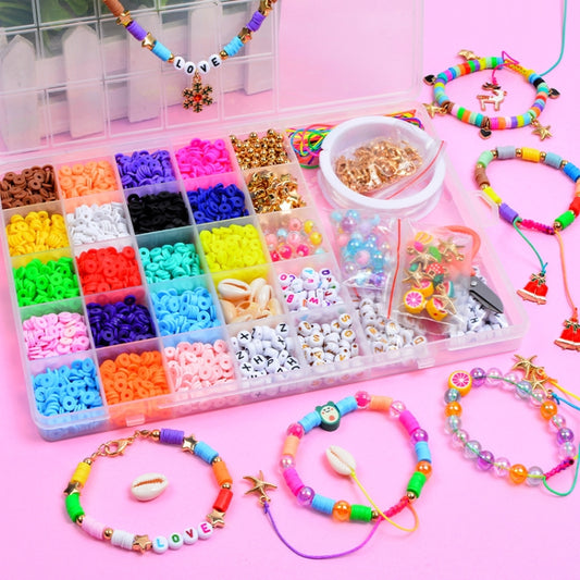 25 Grid 6mm Soft Ceramic Bead Flakes DIY Bracelet Necklace Making Materials - DIY Developmental Toys by buy2fix | Online Shopping UK | buy2fix