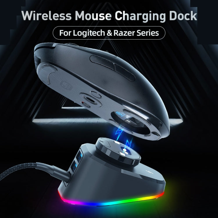 For Logitech G502 / GPW1 / 2 Wireless Mouse Charging Dock Stand White Stream - Other by buy2fix | Online Shopping UK | buy2fix