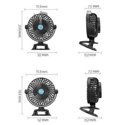 USB Charging Desktop Clip Style Cooling Fan, Spec: Spray (Black) - Consumer Electronics by buy2fix | Online Shopping UK | buy2fix