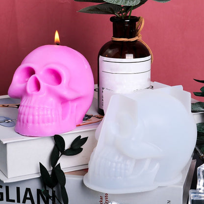 D804 Epoxy Mould Skull Candle Silicone Mould - Home & Garden by buy2fix | Online Shopping UK | buy2fix