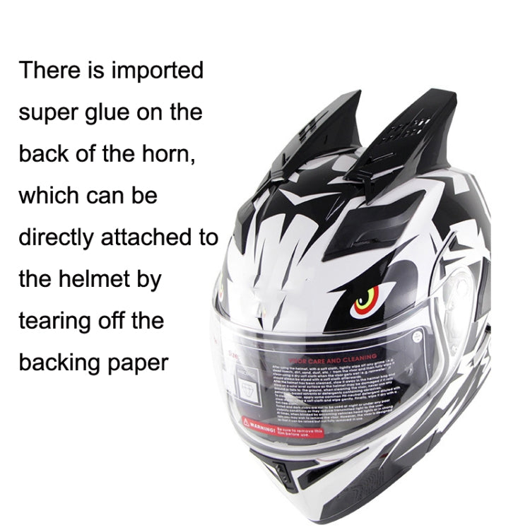 1 Pair Motorcycle Helmet  Horns Plastic Paste Decoration(Shiny Black) - In Car by buy2fix | Online Shopping UK | buy2fix