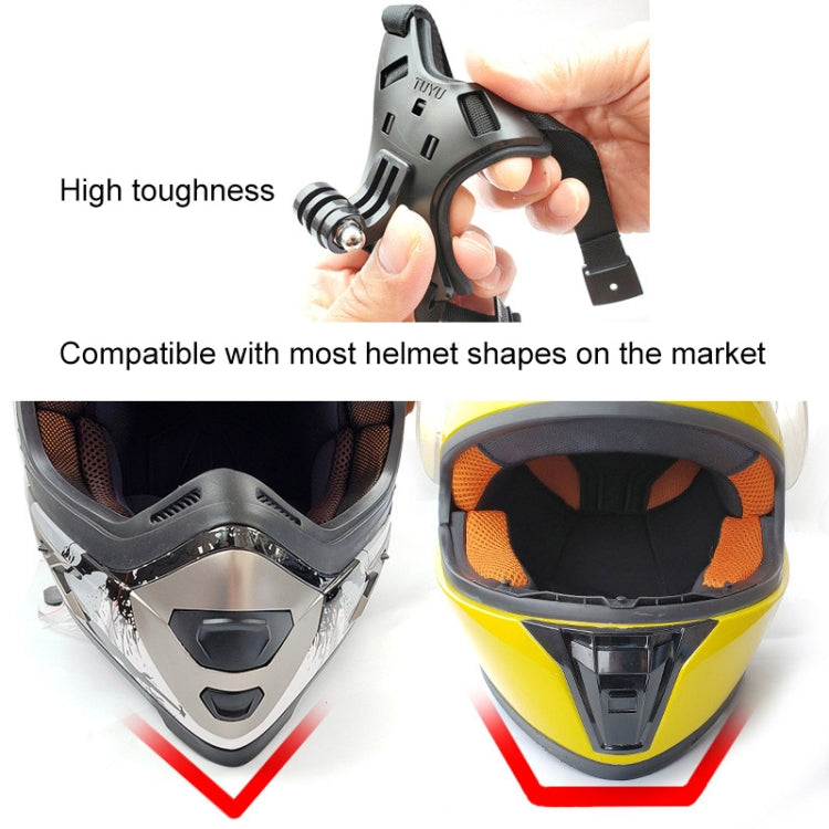 TUYU Motorcycle Helmet Chin Action Camera Mobile Phone Mounting Bracket Blue Bracket - DJI & GoPro Accessories by TUYU | Online Shopping UK | buy2fix