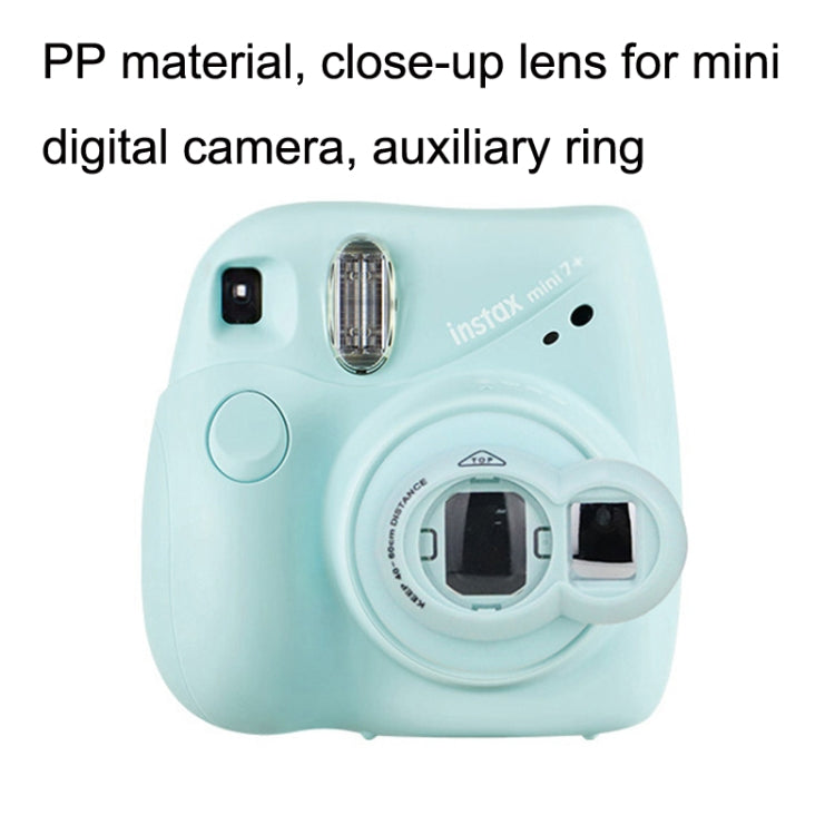 Mini Digital Camera Lens Selfie Mirror + Auxiliary Circle Set for FUJIFILM Instax Mini7+(White) - Camera Accessories by buy2fix | Online Shopping UK | buy2fix