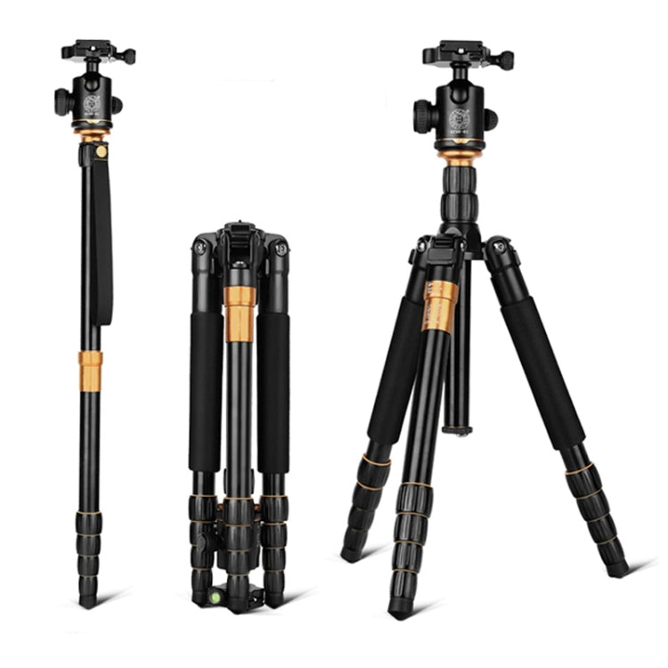 QingZhuangShiDai Q666 Portable Travel SLR Camera Aluminum Magnesium Alloy Tripod(Black) - Tripods by QingZhuangShiDai | Online Shopping UK | buy2fix