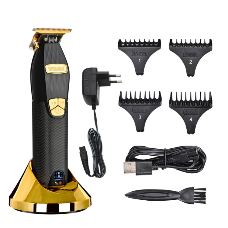 WMARK NG-2033 Engraving Hair Clipper With Base LED Display, EU Plug - Hair Trimmer by buy2fix | Online Shopping UK | buy2fix