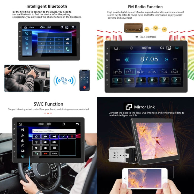 1310C 10.1 inch Car Full Screen Touch HD MP5 Wired Carplay Player, Style: Standard - In Car by buy2fix | Online Shopping UK | buy2fix