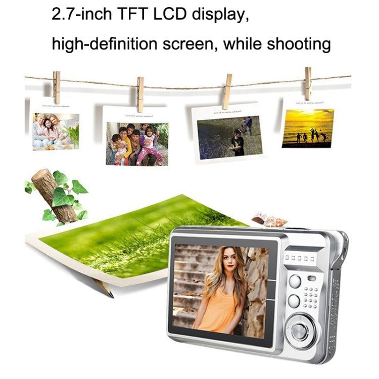 18 Million Pixel Entry-Level Digital Cameras Daily Recording Photos And Videos Macro Student Cameras(Silver) - Video Cameras by buy2fix | Online Shopping UK | buy2fix