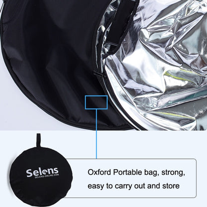 Selens  5 In 1 (Gold / Silver  / White / Black / Soft Light) Folding Reflector Board, Size: 80cm Round -  by Selens | Online Shopping UK | buy2fix