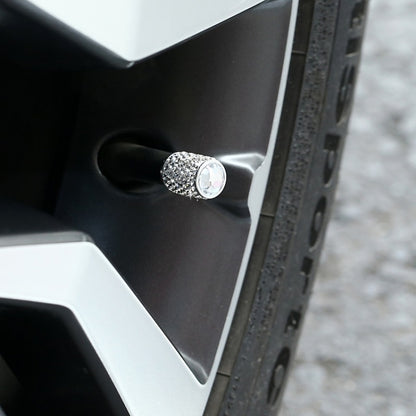 Car Tyre Aluminium Full Diamond Valve Cap With Seal(AB) - In Car by buy2fix | Online Shopping UK | buy2fix