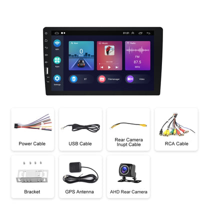 A3236 9 inch Android 11 Single Butt MP5 Player, Style: Carplay 2+32G(Standard+AHD Camera) - In Car by buy2fix | Online Shopping UK | buy2fix