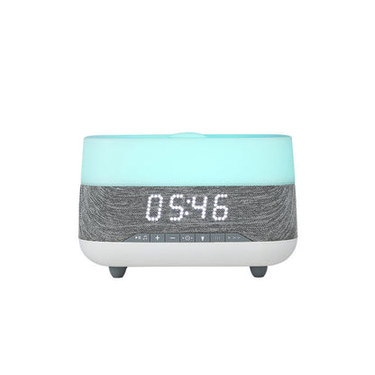 300ml Bluetooth Clock Aromatherapy Humidifier with Seven-color Ambient Light,EU Plug(Gray White) - Home & Garden by buy2fix | Online Shopping UK | buy2fix