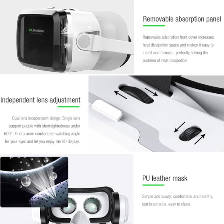 VRSHINECON G04BS+B01 Handle 3D Virtual Reality Helmet VR Glasses With Bluetooth Headset - Consumer Electronics by VRSHINECON | Online Shopping UK | buy2fix
