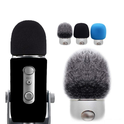 For Blue Yeti Pro Anti-Pop and Windproof Sponge/Fluffy Microphone Cover, Color: Black Hair - Consumer Electronics by buy2fix | Online Shopping UK | buy2fix