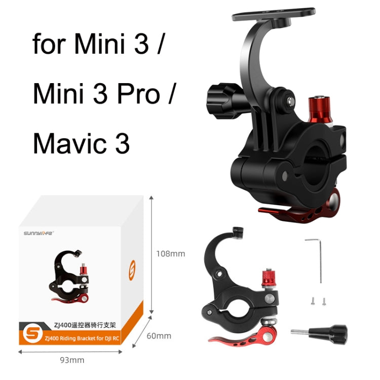 For Mini 3 Pro Sunnylife MM3-ZJ400 Remote Control Shooting Camera Bicycle Clip(Black) - DJI & GoPro Accessories by Sunnylife | Online Shopping UK | buy2fix