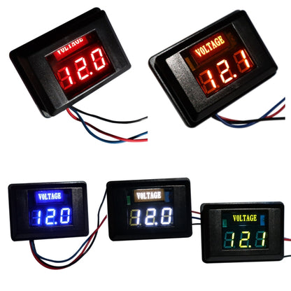 DES-2 Car Battery Voltage Meter DC LED Digital Display 12V Motorcycle RV Yacht Voltage Meter Detector(White) - Consumer Electronics by buy2fix | Online Shopping UK | buy2fix