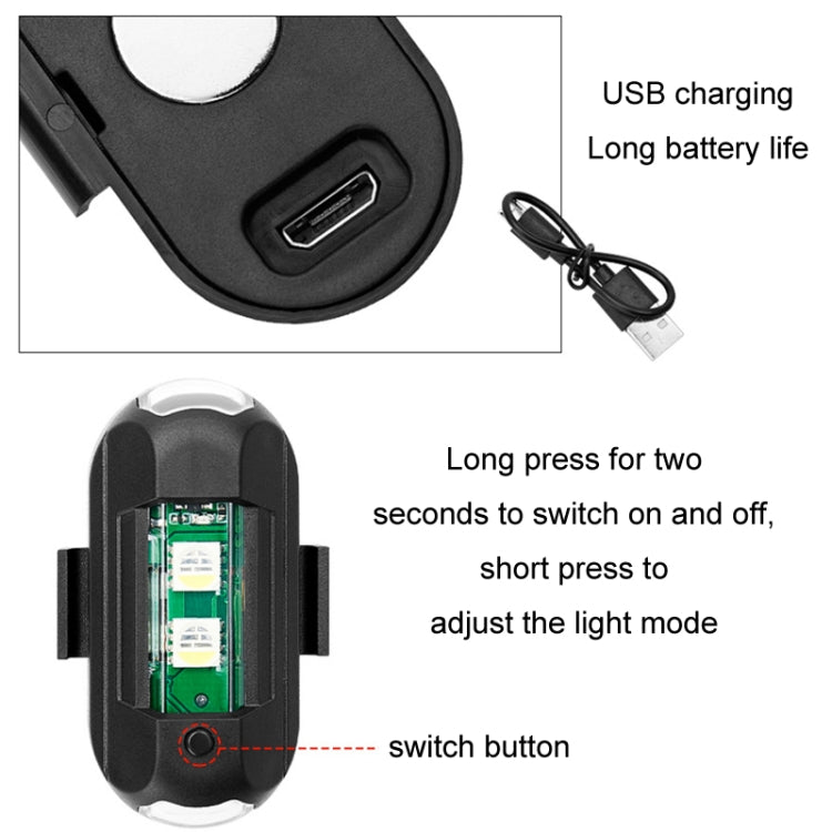 Vibration Remote Control Induction Motorcycle Wireless Strong Magnetic Warning Flash Light, Specification: 4 Light +1 RC - In Car by buy2fix | Online Shopping UK | buy2fix